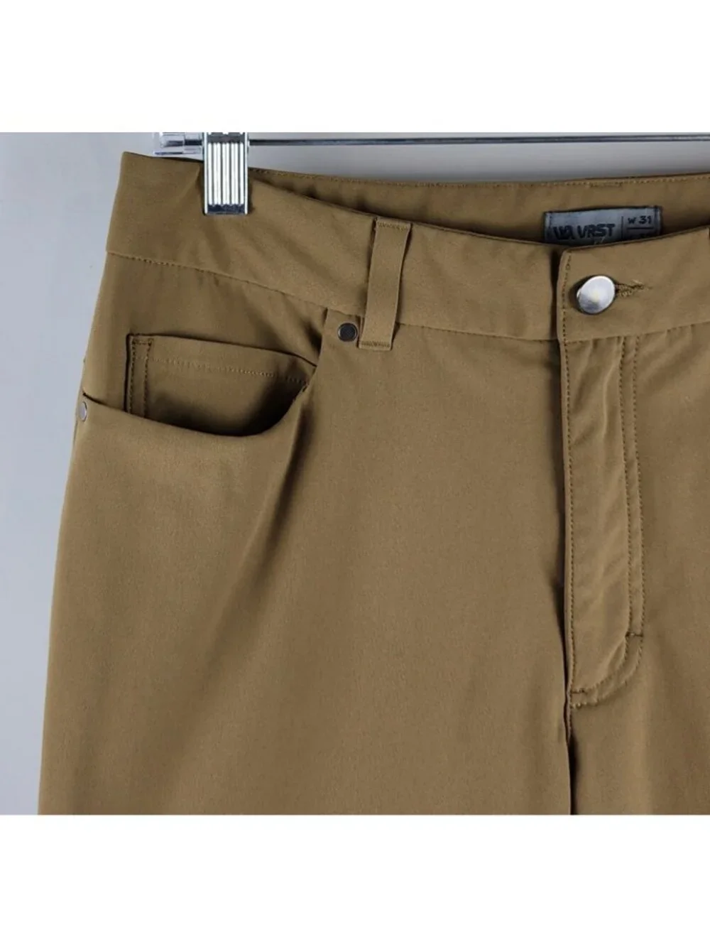 VRST Pants Mens 31x30 Tan Commuter Chino Flat Front Straight Stretch Pockets